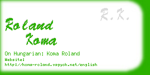 roland koma business card